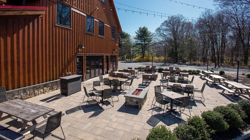 Outdoor patio dining area